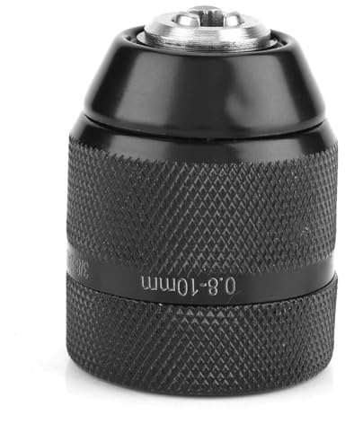 TICFOX Portabrocas de taladro sin llave, Rápida Portabrocas de Taladro, Rosca de 3/8 0,8 mm-10 mm Portabroca metálico sin llave para taladro eléctrico manual