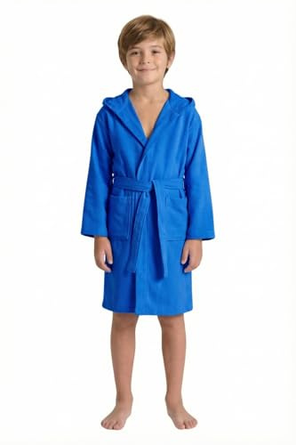 Intimitaly Accappatoio in Microfibra per Bambini, 5-16 Anni, Fuxia, Blu Elettrico, Asciugatura Rapida, Salvaspazio, per Piscina e Viaggi (IT, Età, 13 anni, 14 anni, Regular, Azzurro)