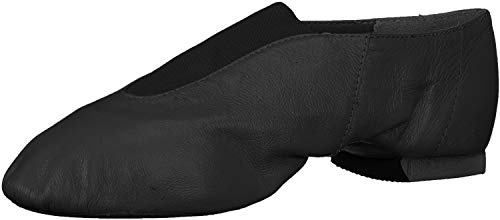 Bloch Dance Jazz Women Shoes, Super Jazz Leather with Strong Elastic Slip, High Durability, Neoprene stretch satin, Rubber Split Sole Leather, Flexibility, Spectators, Clogging, Step Dancing (Black, Size:6.5)