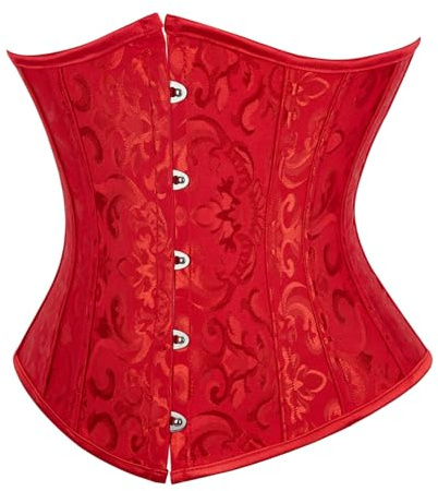 SZIVYSHI Femme Satin Serre Taille Lingerie Gothique Corset Véritable Sous Poitrine Bustier Shapewear Top