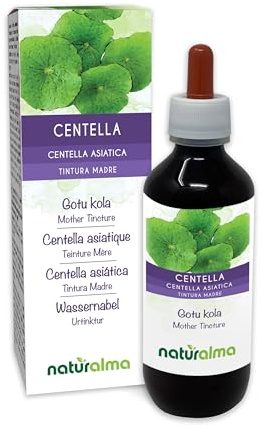 Centella asiática (Centella asiatica) hierba Tintura Madre sin alcohol Naturalma - Extracto líquido gotas 200 ml - Complemento alimenticio - Vegano