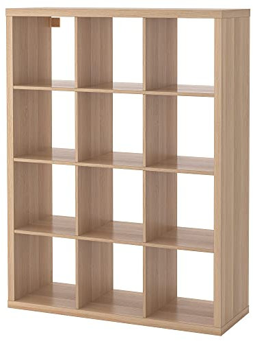 Ikea KALLAX Regal 112x147 cm weiß gebeizt Eiche Optik