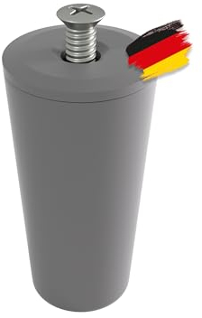 BAUHELD® Rolladen-Stopper 40mm [8 Stück] Aussen-Rolladen Anschlagpuffer aus Kunststoff [Made in Germany] - Rollladen Anschlagstopper inkl. Schrauben - Passend auf Rolladenpanzer Lamellen - Grau