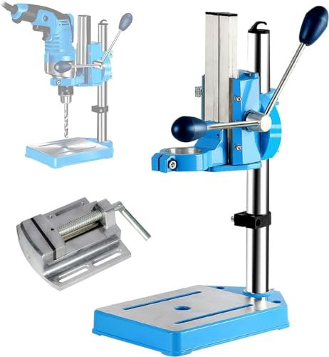 FLTRGO Supporto per Trapano a Colonna, Trapano a Colonna da Banco con Morsa, Colonna per Trapano Verticale Banco Lavoro per Forature di Precisione