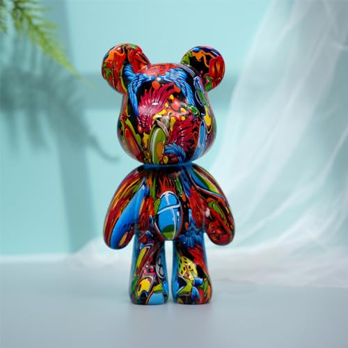 Coniuty Estatua de Oso de Resina para decoración del hogar, Escultura de Animales para habitación Interior, Tipo D