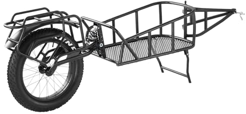 VEVOR Fahrradanhänger, 32 kg Tragkraft, Fahrradanhänger, Schnellverschlusskonstruktion mit Universalkupplung, 50,8 cm Räder, passend für die meisten Fahrradräder, Rahmen aus Karbonstahl