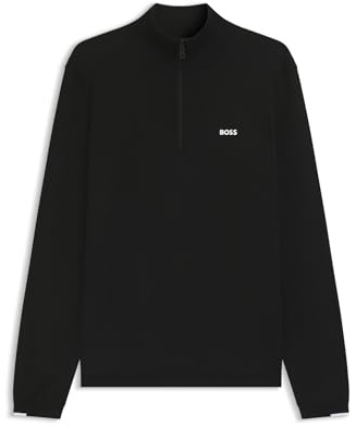 BOSS Mens Zip Jumper Long Sleeve Black XL