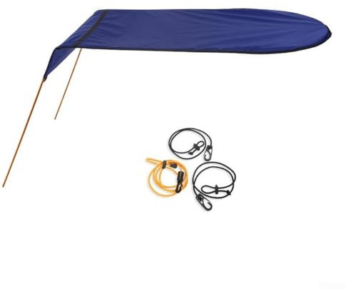 ReachMall Sun Shade Canopy For Kayak, Single Person Waterproof Awning Top Cover, 50X31x26inch UV Defense Portable Foldable Sun Shade Canopy(Bule)