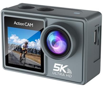SWZEC Kozenix Action Camera + scheda di memoria da 64 GB(Grigio)