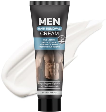 Peufcmi Crema Depilatoria Masculina - Producto Para Depilación De 100ml | Crema Para Afeitar La Zona Pubica - Para Maridos Padres Atletas Culturistas Nadadores Profesionales Ocupados Pecho Espalda