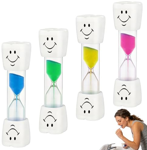 4 unidades reloj de arena para niños, multicolor, temporizador de 3 minutos para cepillarse los dientes, colorido temporizador de huevos y té para cocina, cocina, hornear, juegos de baño y gestión del