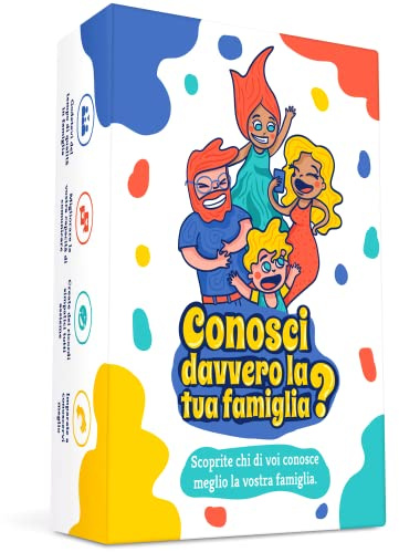 Conosci davvero la tua famiglia? Un gioco divertente Pieno di indovinelli, quiz e sfide per scoprire chi conosce meglio la propria famiglia! Gioco di società da Tavolo