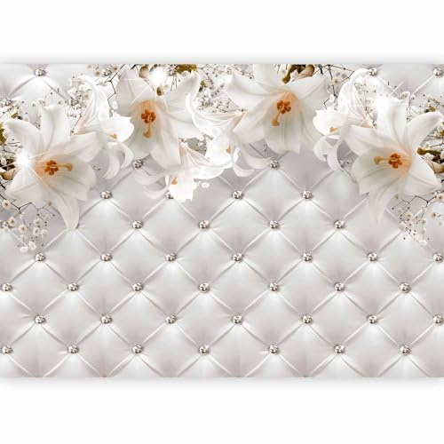 murando PREMIUM Carta da parati Floreale Fiori 300x210 cm Fotomurali in TNT Murale alla moda Decorazione da Muro XXL Poster Gigante Design Soggiorno Cameretta Carta per pareti Pelle Fiori f-C-0425-a-a