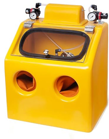 MVXBICIA Portable Sandblast Cabin Sandblaster - Foot Pedal Control for Metal Rust Removal and Impurity Cleaning