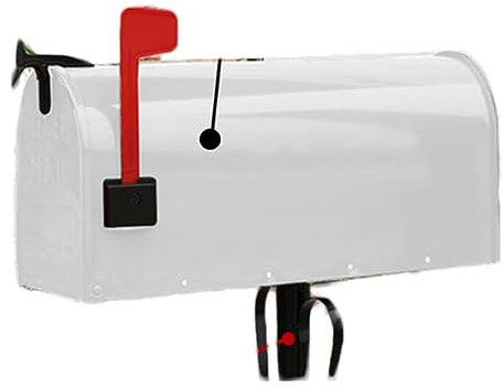 Buzón de correos, buzón de pared, buzón de correos, buzón de correos, buzón de correos de montaje en poste, buzones de correo americanos con soporte, buzón de correos de metal para exteriores, jardín