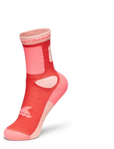 Rollerblade KIDS SOCKS, Inline-Skate Socken für Mädchen, Sportsocken für Kinder Unisex, Pink, XS (31-34)