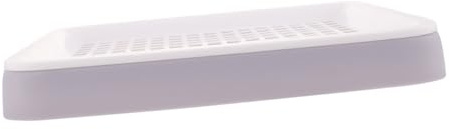 Artibetter Toilette pour Lapin et Hamster avec Bac à Litière Anti-Renversement Fond Plastique Sécurisé Amovible pour Nettoyage Facile pour Lapins Cochons et Petits Rongeurs Blanc