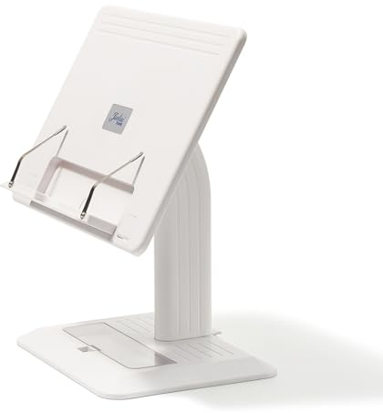Telituny Bärbart bokstativ för läsning + magnetisk whiteboard, avtagbar panel, kan användas som datorstativ, höjd- och justerbar förvaringsplats (1)
