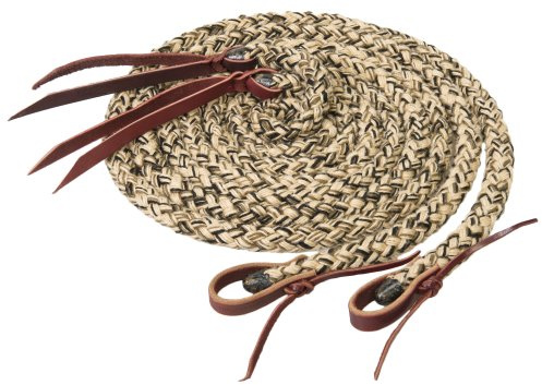 Weaver Cuir Hasemania Creux Braid Split rêne, Tan/Black/Brown
