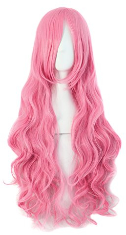 MapofBeauty 80cm/ 32 pulgada largo rizo seorita rizo anime traje Pelucas (Ligero polvo)