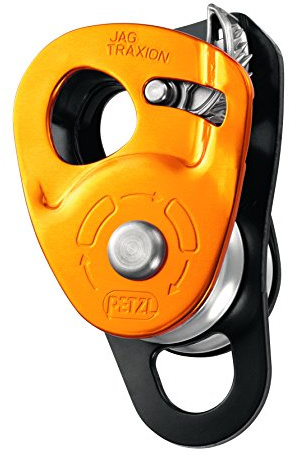 Petzl, Jag Traxion Prg Capture Pulley, High-Efficiency Double Progress Capture Pulley
