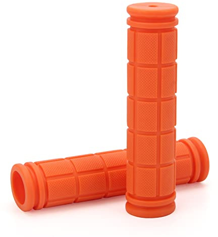 Coolrunner Bicycle Handle Bar Mushroom Grips BMX for Boys and Girls Bikes (Orange)