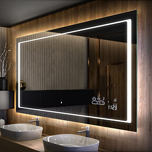 Artforma Miroir de Salle de Bain LED 160x60 cm avec éclairage - Personalizer - sur Mesure - Lumière Illumination - Lumineux Miroir avec Éclairage intégré L61