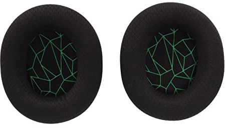 Annadue Ersetzen Headset Ohrpolster für 3/5/7, 9, 1, Pro Headset.(Schwarze Ohrpolster mit grünem Siebdruck)