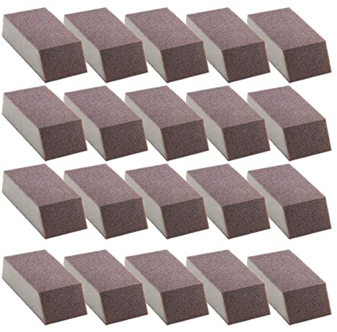 Esponja De Esmeril 20 Piezas Trapezoidales,Asudaro Esponja De Fregar De Doble Cara Toallita MáGica De Limpieza De Cocina Esmeril Esponja Borrador para Eliminar El óXido Limpiar Ollas Sartenes