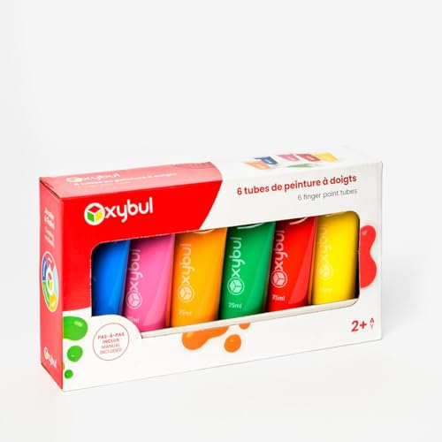 oxybul | 6 Tubes de Peinture à Doigts 2-6 Ans