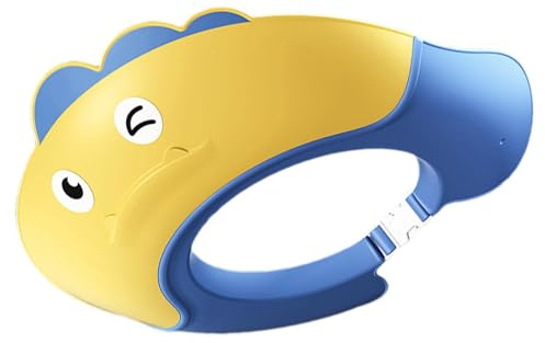 Cuffia da doccia per bambini - Cappello da doccia morbido a forma di dinosauro regolabile, cuffia da bagno per bambini dai 6 mesi, accessori da bagno per bambini per lavare i capelli, cappello con