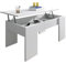 SHIITO | Modelo VINCCI- Mesa de Centro Elevable | Moderna y Funcional | Acabado en Blanco - 45,3x90x50 cm