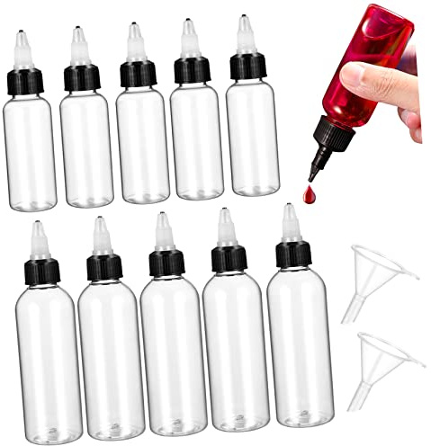 GANAZONO Botellas Exprimibles para Condimentos Pet con Embudos Reutilizable para Salsa y Ensaladas Diseño Flexible y Transparente para Uso Doméstico