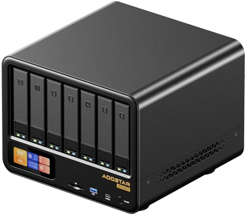 AOOSTAR WTR MAX NAS 11bays(6bay SATA HDD + 5bay M.2 SSD) storage,Barebone mini pc Ryzen7 Pro 8845HS, Dual DDR5 RAM, NASync with Oculink / USB4 / 2 x 10GbE SFP+ / 2 x 2.5GbE.(NAS NO RAM SSD)
