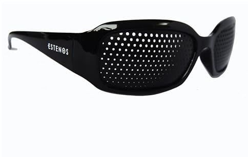 ESTENOS Interior, Gafas Multifocales para Fatiga Visual, Gafas Estenopeicas para vista cansada Gafa Reticulares 12 filas Progresivas de Agujeros, Pinhole Glasses, Rasterbrille, Entrenamiento Visual