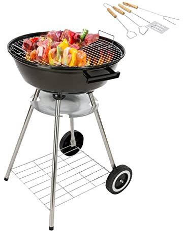 MaxxGarden Barbacoa de carbón, Barbacoa de bola - Ø45cm - Barbacoa redonda - Incluye Accesorios - Metal