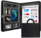GraduatePro Schreibmappe A4 Leder Dokumentenmappe Business Tablet Mappe Ordner Klemmbrettmappe mit Deckel Organizer Reißverschluss Portfolio Schwarz