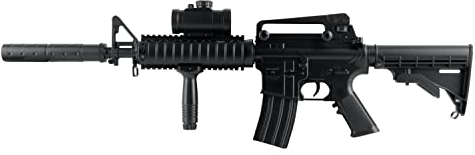 AS24 M4 Sport Series AEG E<0,5J | Kaliber 6mm BB | Auto elektrische Softair | Inkl. Akku, Ladegerät, Red Dot, Frontgriff & Laufverlängerung | 22mm Railschiene | Spin-Up