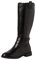 Tamaris COMFORT Damen Hohe Stiefel ohne Absatz aus Leder Elegant Comfort Fit, Schwarz (Black), 38 EU