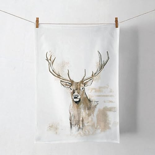 Ambiente Geschirrtuch Küchentuch 50x70cm 100% Baumwolle Landhaus Hirsch Antlers Jagd