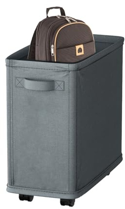 Jomewory Cesta para la Colada con Ruedas | Cesto Alto para la Colada | Cesta para la Colada Fina con Soporte, clasificador y Organizador Plegable Impermeable con Ruedas, cesto para la Ropa Sucia