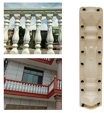 2 stampi per balaustre europee a colonna romana anteriore e posteriore, per cemento, gesso, cemento, plastica, colata, giardino, balcone, piscina, parco recinzione decorazione (tipo 7)