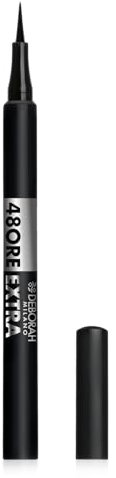Deborah Milano - 48 Ore Extra Eyeliner Nero Waterproof a Penna, Formula con Pigmenti Ultra-Neri a Lunga Tenuta fino a 48H, No Transfer, Punta Sottile in Feltro per un Finish Preciso e Intenso, 1.5 gr