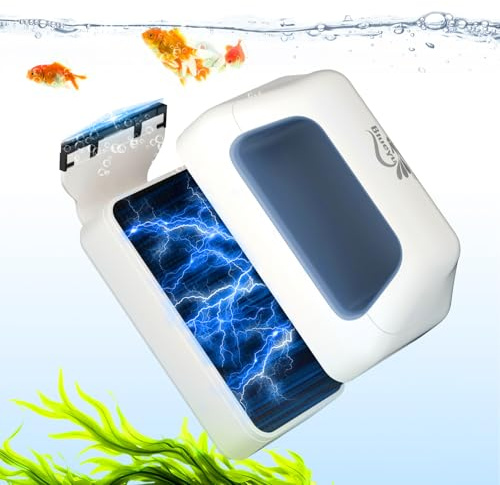 BlueYu Magnetic Fish Tank Cleaner, Floating Algae Scraper Magnetic Brush, Double-Sided Glass Cleaning Scrubber for Aquarium, Fits 0.2-0.6 Inch Thick Glass, Small Size (S)