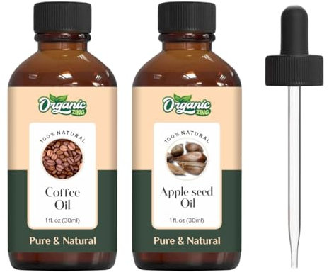 Organic Zing Essential &CarrierOil Duo - Coffee (Coffea) Oil (30ml) & Apple Seed (Pyrus Malus) Oil (30ml)