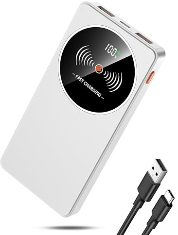 Power Bank 10000mAh, Bateria Externa Carga Rapida 22.5W, 3A Bateria Portatil 3 Puertos USB C Input & Output Cargador Portatil Movil Powerbank para iPhone 16 15 14 13 12 11, Samsung, Xiaomi, Android