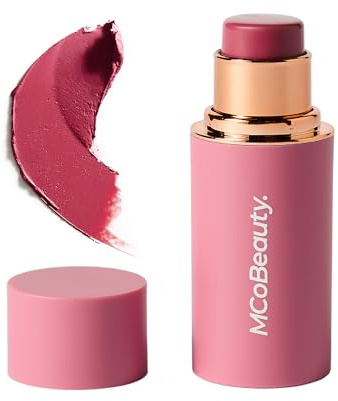 MCoBeauty - Baby Face Multiuse Cream Stick for Lips and Cheeks - Blush Stick in Deep Rose Shade - Contains Moisturising Jojoba Seed Oil, Coconut Oil and More - Lucy