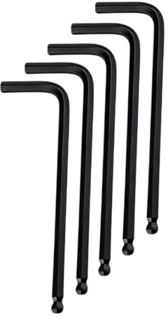 Kesiku 5PC Metric Allen Key Set, 2mm Ball End Small Alan Hex Key L-Shape
