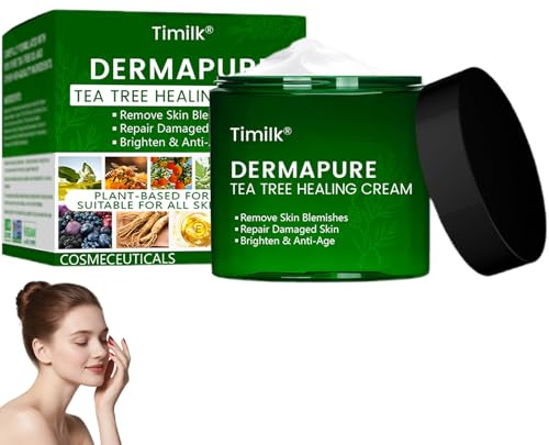 Timilk DermaPure Tea Tree Healing Cream, Natural Tea Tree Oil Fungal Cream, Timilk tea tree cream, Natural Herbal Moisturizer, for All Skin Types (1 Pack)