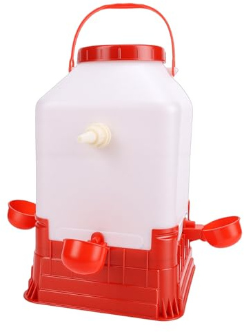 NOENNULL Bebedero automático para aves de corral de 10 litros, para gallinas, cuenco de plástico, alimentador automático para aves de corral con 4 cuencos, bebedero de agua para pollos de gran